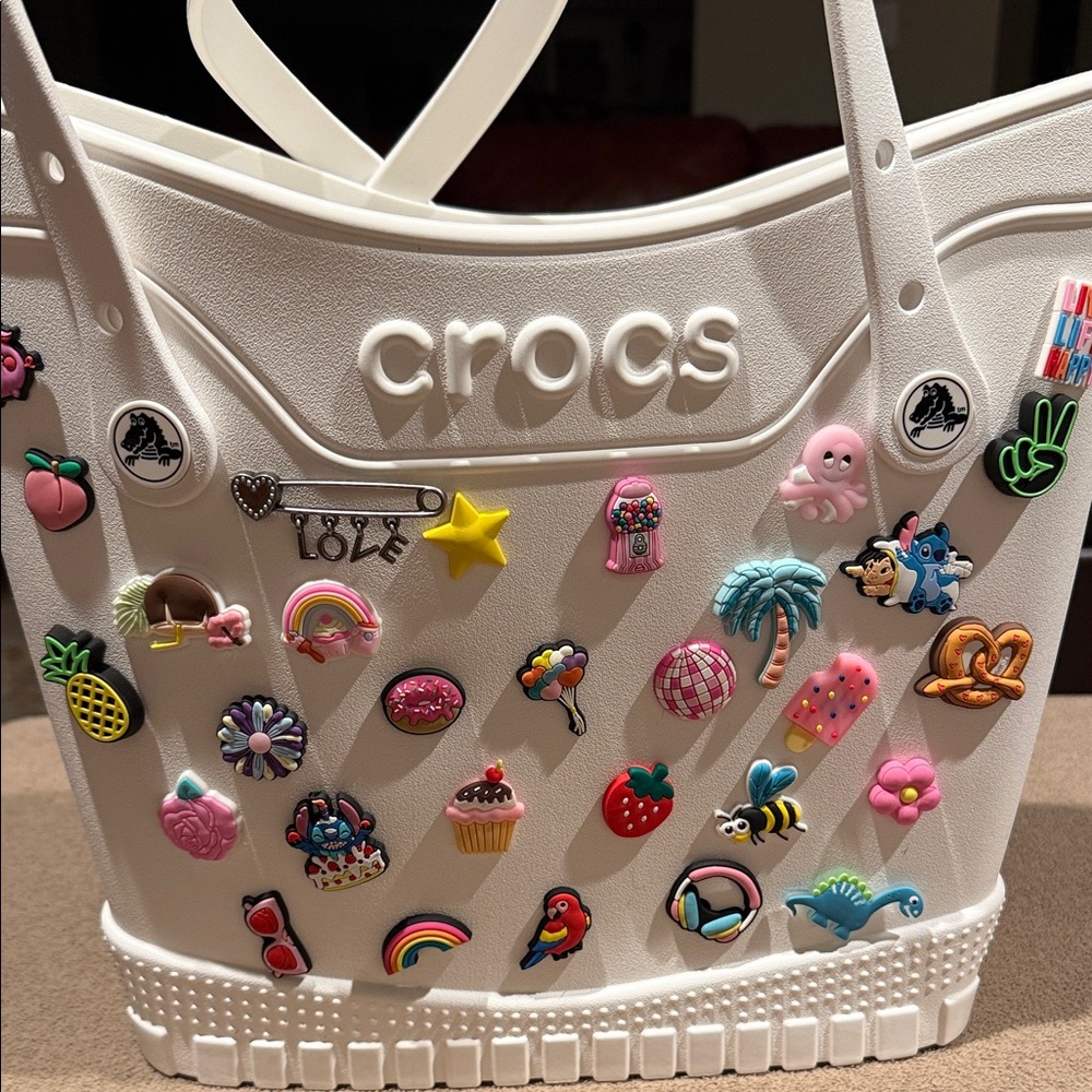 CROCS White Charm Bag